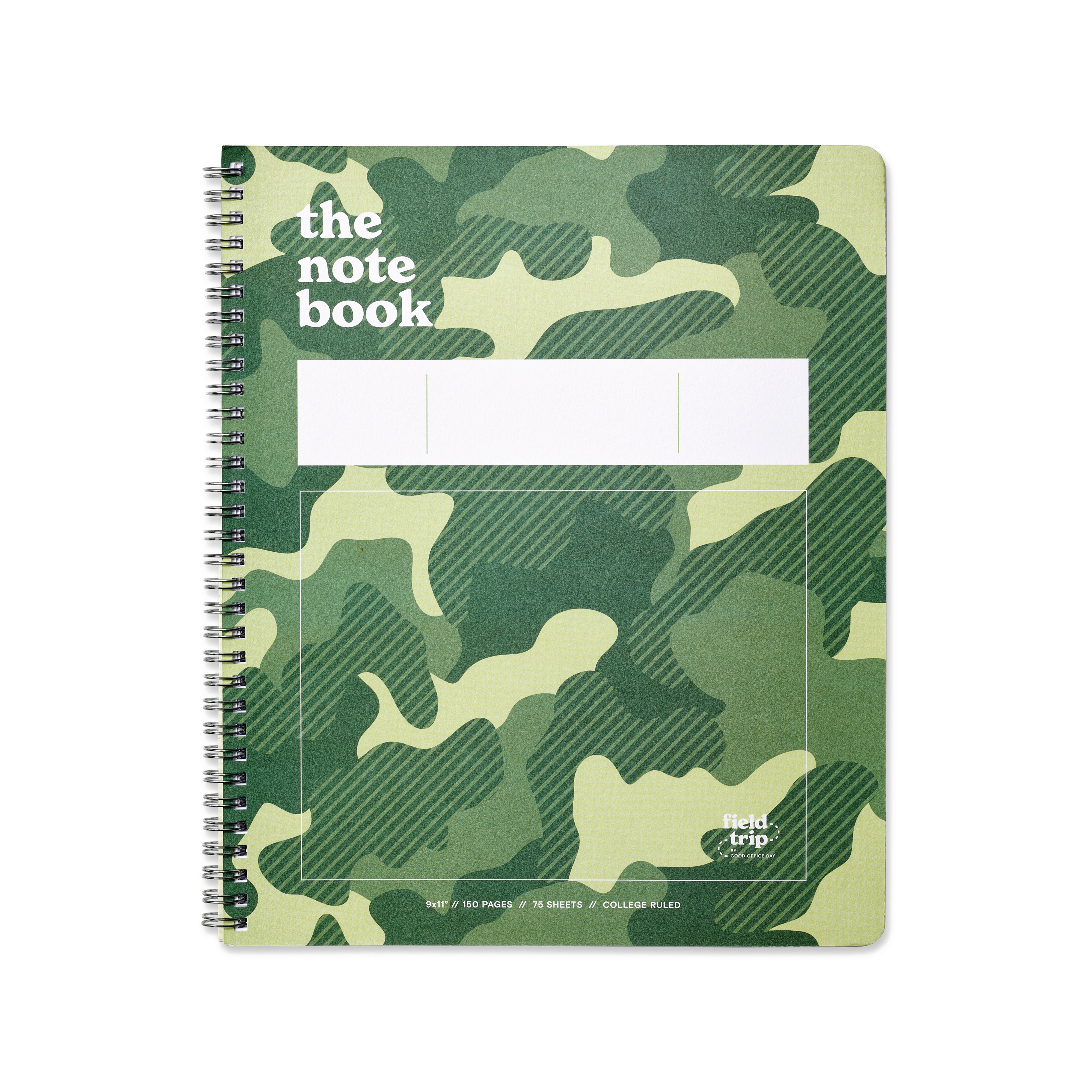 camouflage pattern spiral notebook 