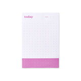 dotted paper pad to record and organize your day.
